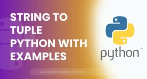 String To Tuple Python With Examples
