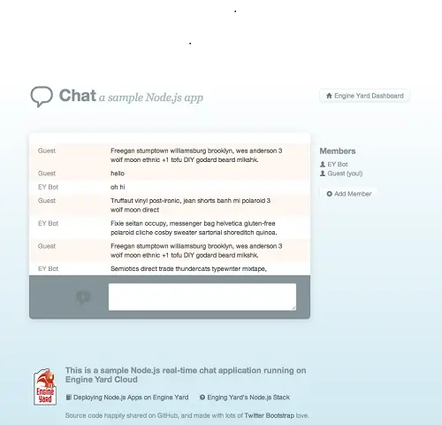 Node.js Online Chat Template