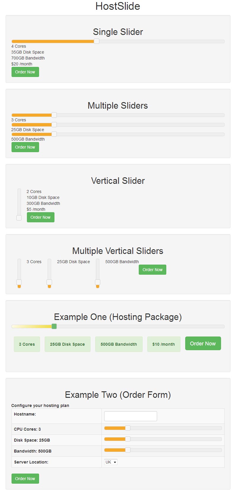 hostslide example