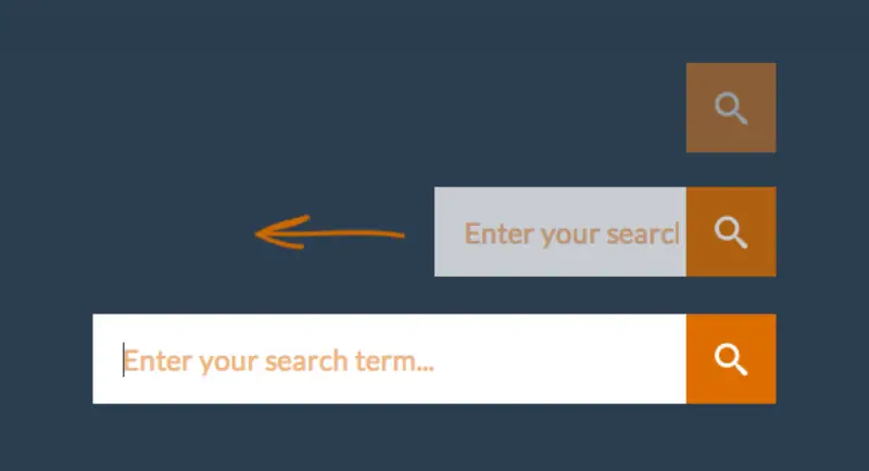 Expanding Search Bar Example HTML & CSS