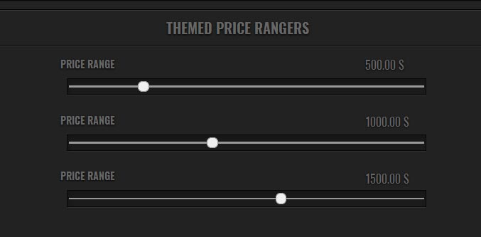 Themed Price Rangers Slider