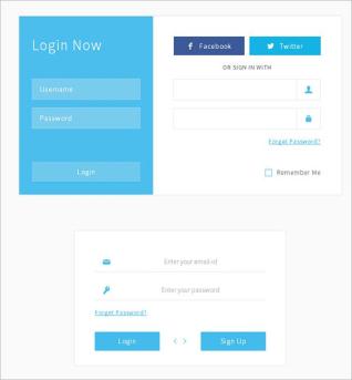 Flat HTML Login Forms Pack