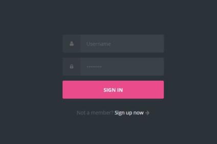 Dark HTML Login Form Template