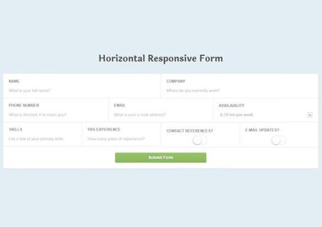 Horizontal Responsive Login Form UI Design