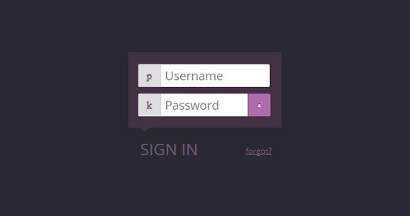 Minimal Flat CSS Login Form