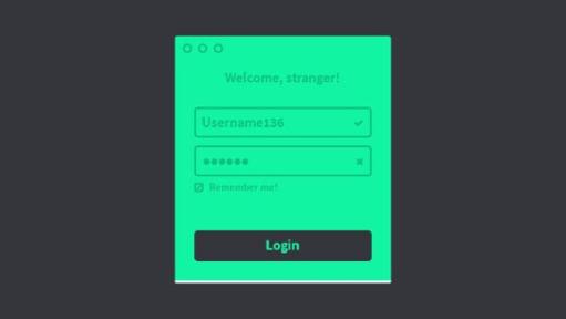 Flat Login Widget PSD & CSS