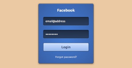 Facebook Login Form