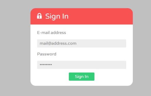 Flat Login Form