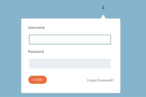 Login Popup Flat Form Template