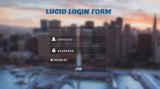 Lucid Login Form