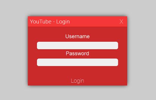 YouTube Login Form