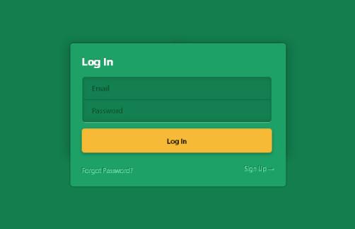 Green Login Form