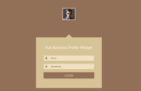 Flat Business Profile Login Form Template