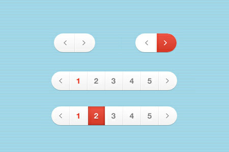 White and Red Pagination Designs