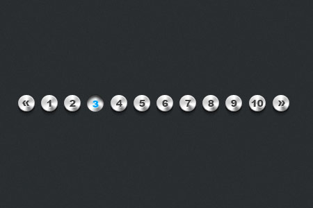 Metallic Pagination PSD