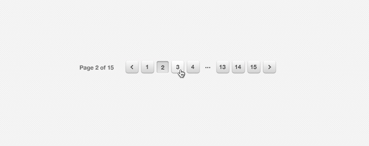 White Pagination PSD