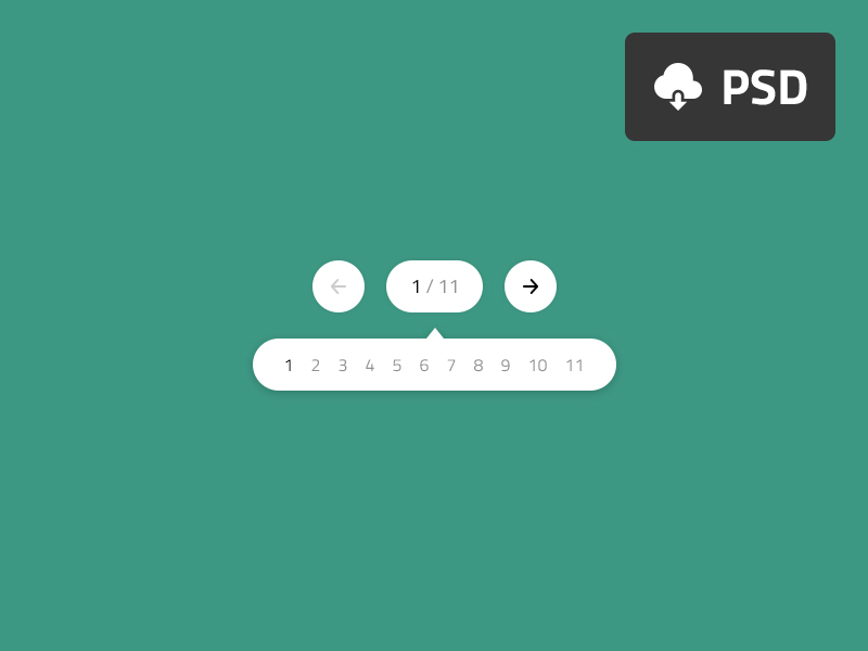 Collapse Pagination PSD