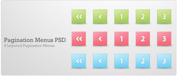 Pagination Menus PSD