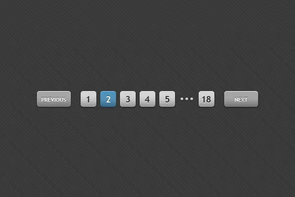 Web Pagination Button PSD