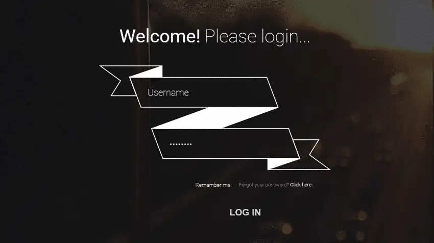 Responsive Ribbon Login Form