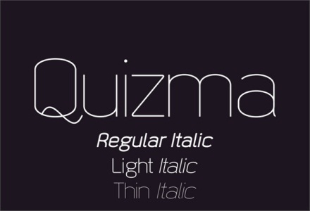 Quizma Thin Font