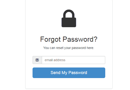 Bootstrap Forgot Password with Icon
