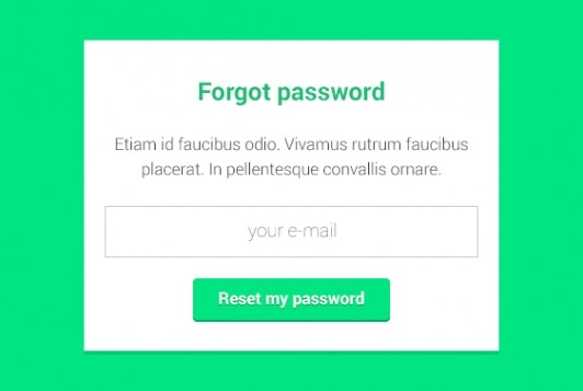 Forgot Password Page Design Template