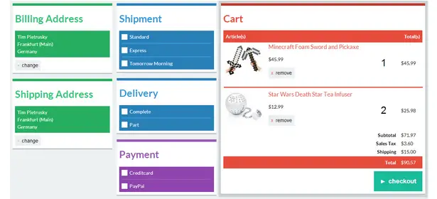 FlatUI Checkout concept