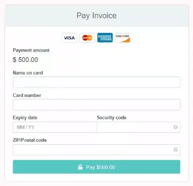 Online Payment Form HTML Code