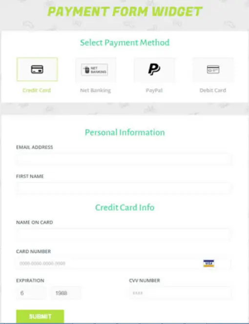 Payment Form Widget