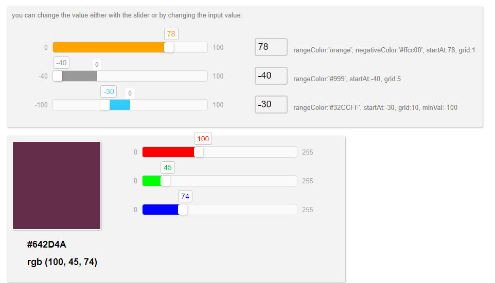 jquery mb Value Slider HTML Template