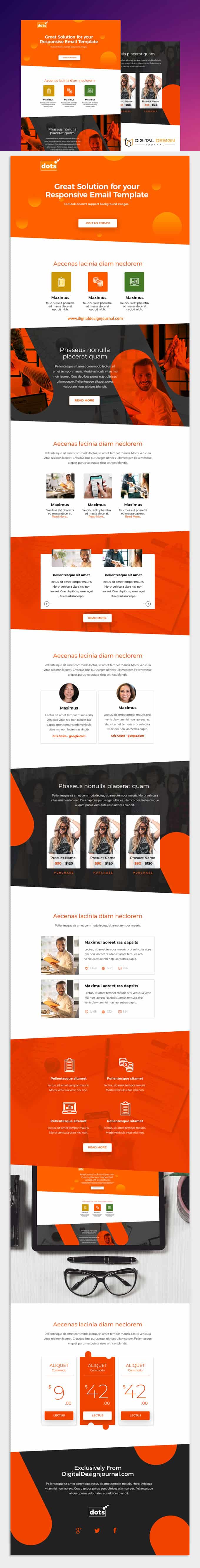 dots Free Responsive Email Template