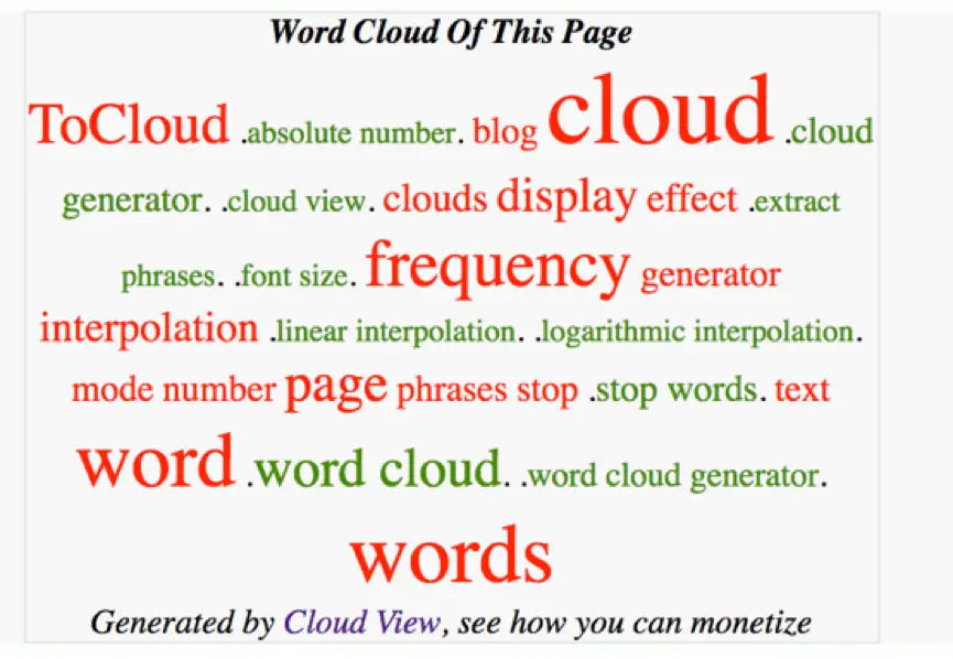 ToCloud - Word Cloud Generator