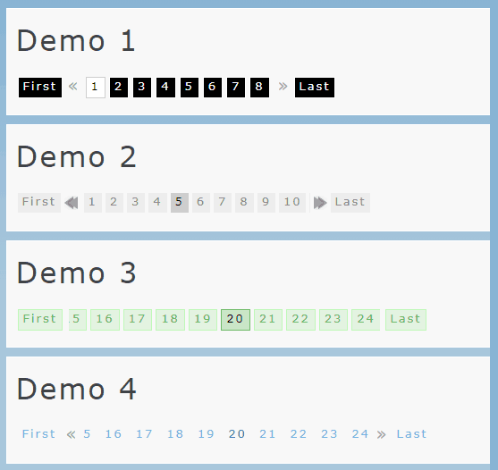 jPaginate - Jquery dynamic pagination example