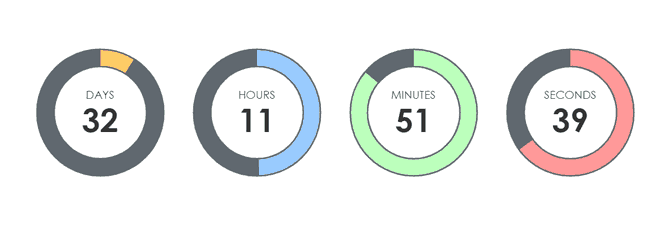 TimeCircles – jQuery Plugin For Timer and Count Down with Circles