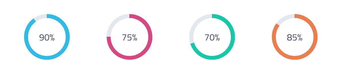 CSS Percentage Circle in Single Page