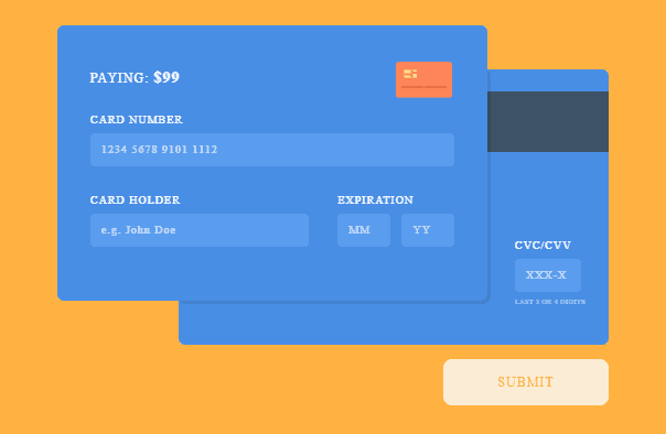 Credit Card Forms HTML & CSS