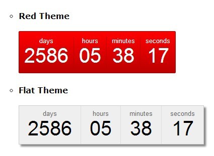 dsCountDown Countdown Timer jQuery