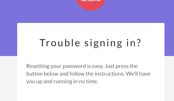 password reset request email format