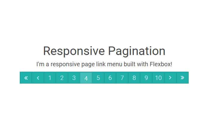 Responsive Pagination Built with Flexbox