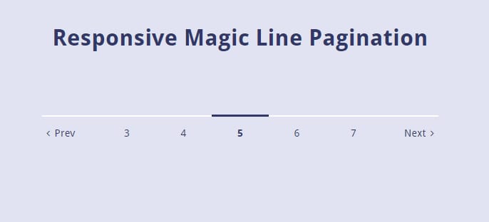 Responsive Magic Line Pagination