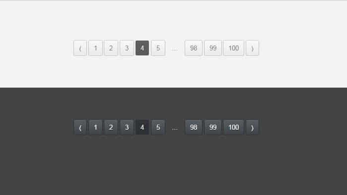 Pagination in White & Dark with CSS3