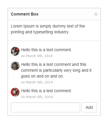 free boostrap comment box html