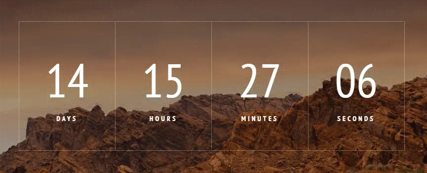 Flat Responsive Countdown Widget