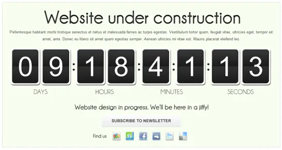 Coming Soon Responsive Countdown Timer