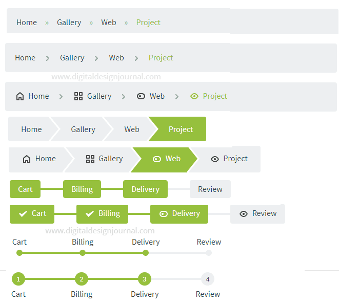 CSS Breadcrumbs and Multi-step processes