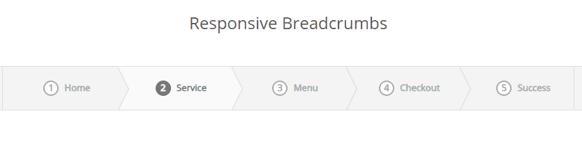 Fluid Step CSS Breadcrumb navigation