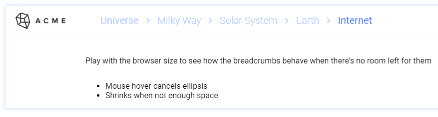 CSS Breadcrumbs with ellipsis (flex)