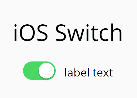 iOS Style Switch In Pure CSS