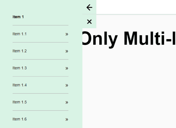 Multi-Level Drawer Navigation